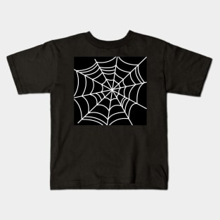 Spider Web Black and White Vector, Artwork Kids T-Shirt